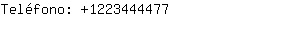 Teléfono: 122344....