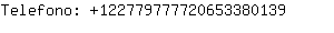 Telefono: 12277977772065338....