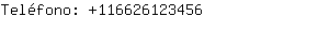 Teléfono: 11662612....