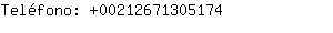 Telfono: 0021267130....