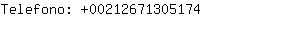 Telefono: 0021267130....