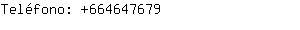 Teléfono: 66464....