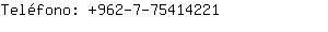 Teléfono: 962-7-7541....