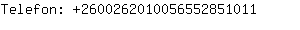 Telefon: 260026201005655285....