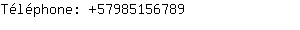 Téléphone: 5798515....