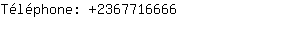 Téléphone: 236771....