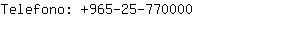 Telefono: 965-25-77....