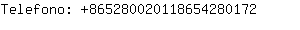 Telefono: 86528002011865428....