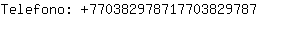 Telefono: 77038297871770382....