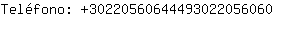 Telfono: 3022056064449302205....