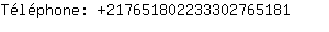 Tlphone: 21765180223330276....