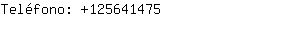 Teléfono: 12564....