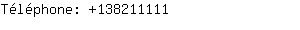 Téléphone: 13821....