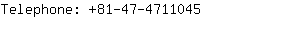 Telephone: 81-47-471....