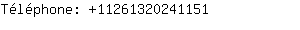 Téléphone: 1126132024....