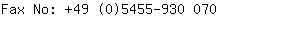 Fax No: +49 (0)5455-930....