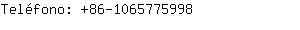 Teléfono: 86-106577....