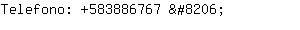 Telefono: 583886767 ....