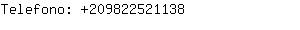 Telefono: 20982252....