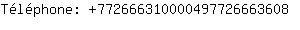 Tlphone: 77266631000049772666....