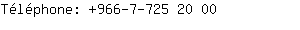 Tlphone: 966-7-725 2....