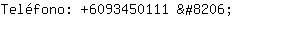 Telfono: 6093450111 ....