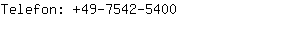 Telefon: 49-7542-....