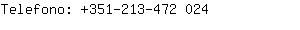 Telefono: 351-213-472....