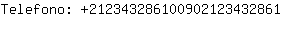 Telefono: 21234328610090212343....