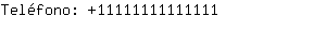 Teléfono: 1111111111....