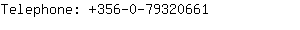 Telephone: 356-0-7932....