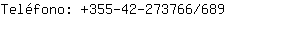 Telfono: 355-42-273766....