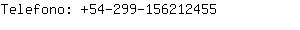 Telefono: 54-299-15621....