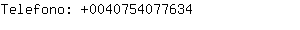 Telefono: 004075407....