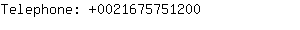 Telephone: 002167575....