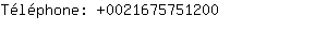 Tlphone: 002167575....