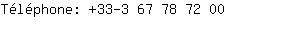 Téléphone: 33-3 67 78 7....