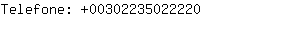 Telefone: 0030223502....