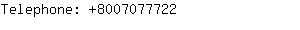Telephone: 800707....
