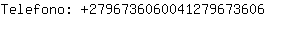 Telefono: 279673606004127967....