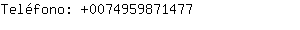 Teléfono: 007495987....