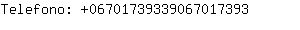 Telefono: 0670173933906701....