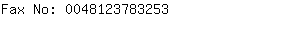 Fax No: 004812378....