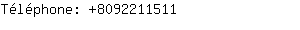 Téléphone: 809221....