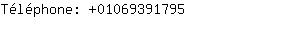Téléphone: 0106939....