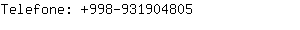 Telefone: 998-93190....