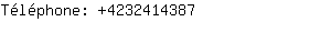Téléphone: 423241....