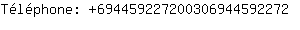 Tlphone: 69445922720030694459....