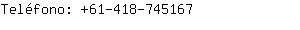 Teléfono: 61-418-74....