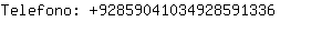 Telefono: 9285904103492859....